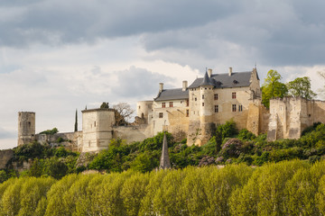 Fototapeta na wymiar Ruins of the Chinon castle, France