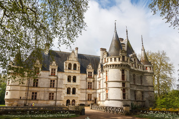 Fototapeta na wymiar Royal castle of d'Azay-le-Rideau, Loire Valley, France
