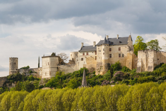 Ruins of the Chinon castle, France