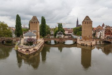 Fototapeta na wymiar Medieval fortifications of Strasbourg, France