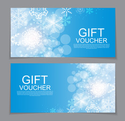 Naklejka na ściany i meble Gift Voucher Template for Christmas and New Year Discount Coupon