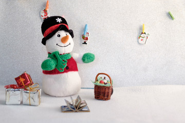 Merry Christmas cute with snowman