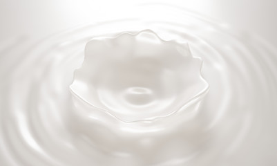 Splash of milk. 3d illustration, 3d rendering.