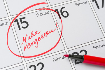 Fototapeta premium Kalender - 15. Februar