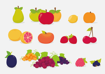 Set of fruits