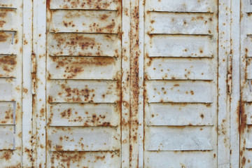 old metal rusty and damaged, urban background