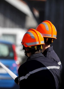 pompiers en intervention,