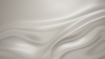 Beautiful background with drapery and folds of silk. 3D illustra