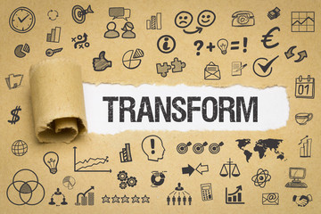 Transform / Papier mit Symbole