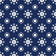 Christmas snowflakes seamless background.