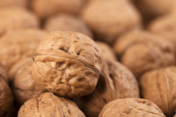 walnuts superfood on a wooden background