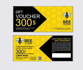 gift voucher vector design template set A