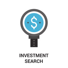 investment search icon concept