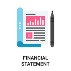 financial statement icon concept