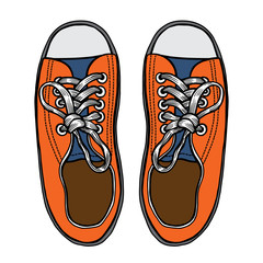 Vector illustration sports sneakers