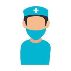 doctor character with uniform vector illustration design