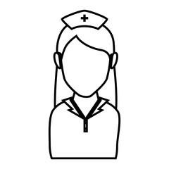 nurse character isolated icon vector illustration design
