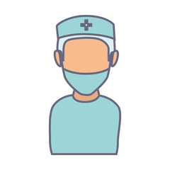 doctor character with uniform vector illustration design