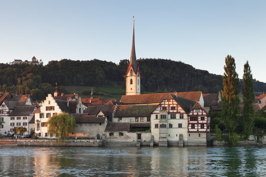 Monastery of St. Georgen and Burg Hohenklingen castle, Stein am Rhein, Canton Schaffhausen