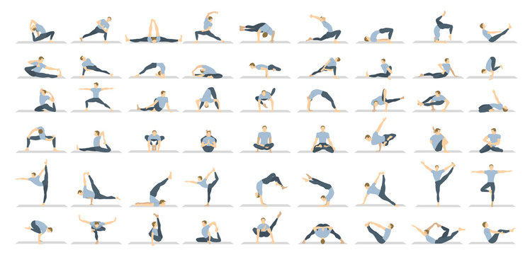 Yoga Poses Posters|Sturdy and Both Side Laminated| Yoga Educational Posters  for Parents and Kids|Home Workout Posters with Coloured Illustrations Paper  Print - Abstract posters in India - Buy art, film, design, movie,