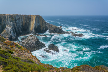 Scenic seascape near Cabo Sardao, Costa Vicentina, Portugal