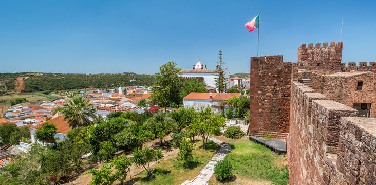 Panoramic view from Silves Castle walls, Algarve, Portugal