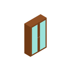 Wardrobe isometric icon or logo for web design