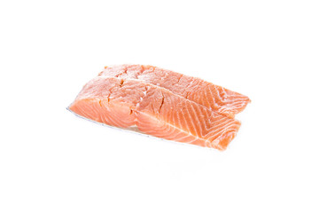 fresh salmon fish isolated on white background

