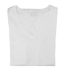 Blank t-shirt on white background