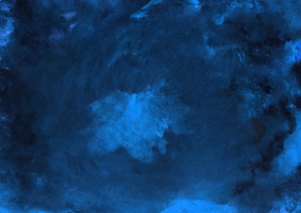 Fototapeta na wymiar Colorful abstract deep blue watercolor texture