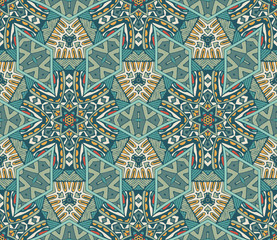  geometric mosaic vintage ethnic seamless pattern 