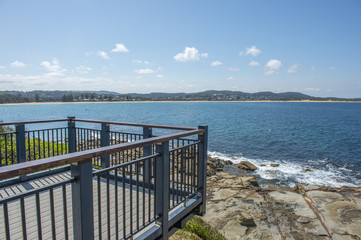 Fototapeta na wymiar Coastal in Terrigal near The Entrance north beach from Sydney