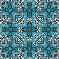 Abstract doodle tiled seamless pattern 