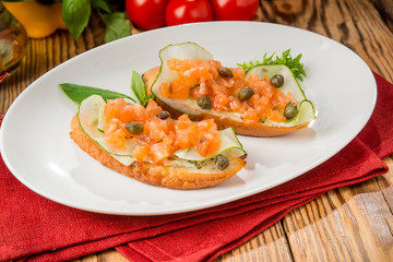 ealthy food, beautiful and tasty food on a plate