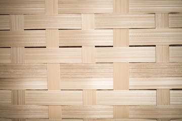 Top view on wooden wicker texture background. Toned