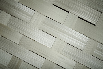 Top view on wooden wicker texture background. Toned