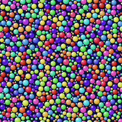 Fototapeta na wymiar Bright seamless abstract pattern. Colorful balloons against a dark background.