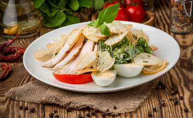ealthy food, beautiful and tasty food on a plate