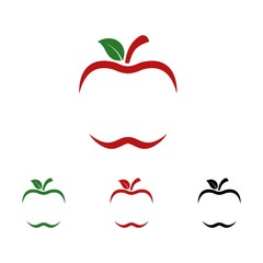 Apple Drawing Line and Curve Brand Design Logo