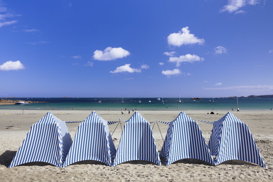 Beach of Perros Guirec, Cote de Granit Rose, Cotes d'Armor, Brittany, France 