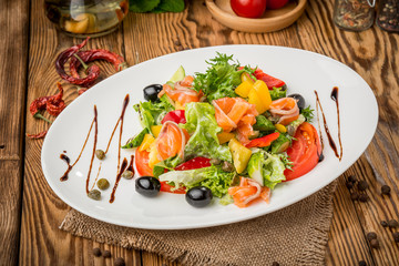 ealthy food, beautiful and tasty food on a plate