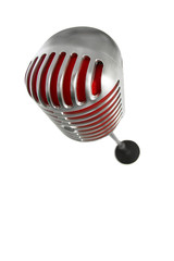  microphone retro style on a white background, on the air 
