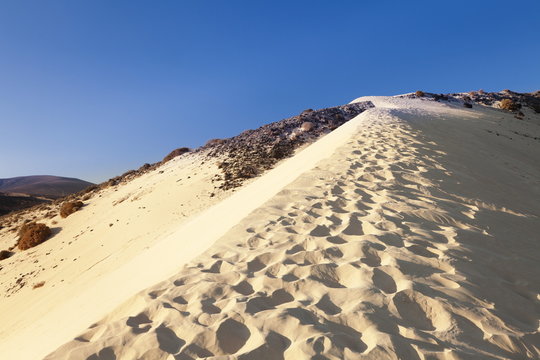 Sand dune, Risco del Paso, Playa de Sotavento, Fuerteventura, Canary Islands, Spain 