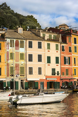 Portofino village with the colorful houses. Genova, Liguria, Italy