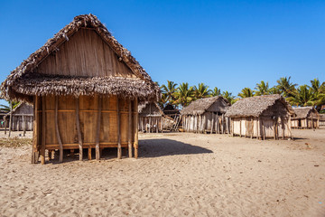 Fototapeta na wymiar Typical malagasy village