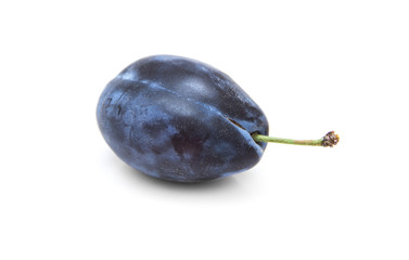 Fresh plum isolated on white background