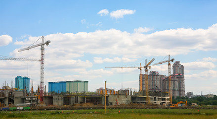 Fototapeta premium district of city under construction