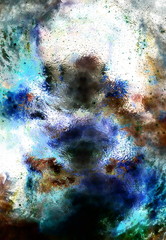 Cosmic space and stars, cosmic abstract background and glass effect.