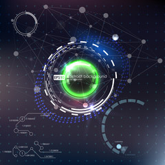 abstreact HUD background. Set of elements that can be used for Motion Design the space, the scientific and the fantastic theme