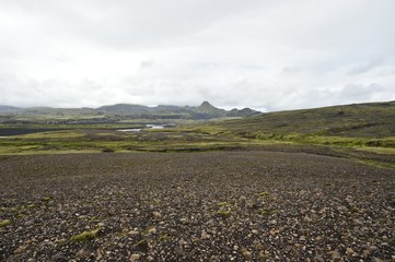 Icelandic volcano terrain